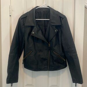 Women's Black faux leather Jacket